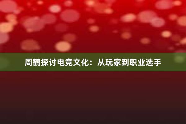 周鹤探讨电竞文化：从玩家到职业选手