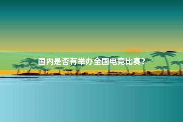 国内是否有举办全国电竞比赛？