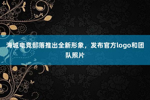 海城电竞部落推出全新形象，发布官方logo和团队照片