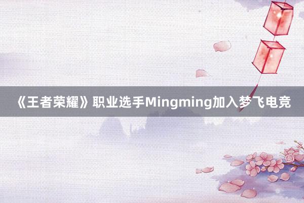 《王者荣耀》职业选手Mingming加入梦飞电竞