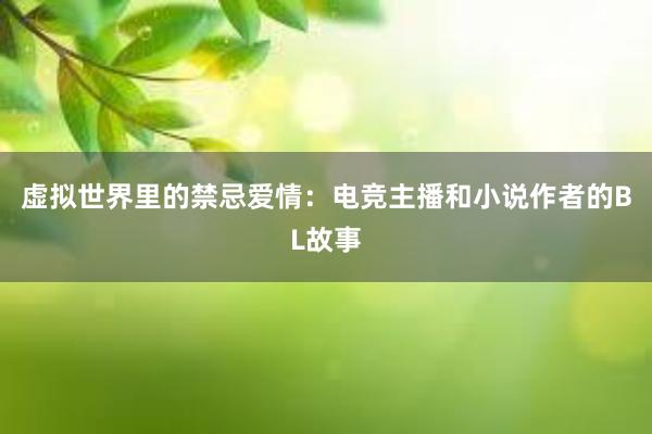 虚拟世界里的禁忌爱情：电竞主播和小说作者的BL故事