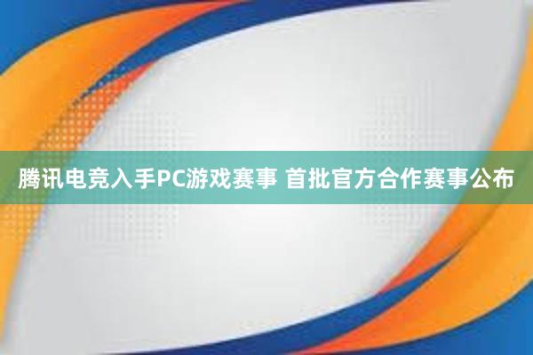 腾讯电竞入手PC游戏赛事 首批官方合作赛事公布