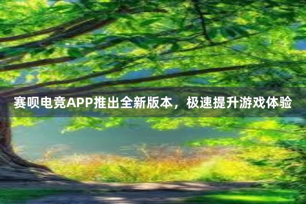 赛呗电竞APP推出全新版本，极速提升游戏体验