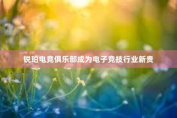 锐珀电竞俱乐部成为电子竞技行业新贵